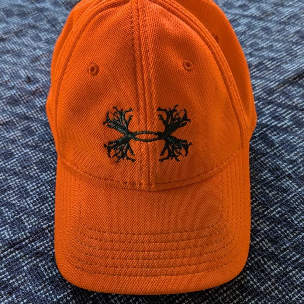Under Armor Blaze Orange One Size Antler Hunting Hat Cap